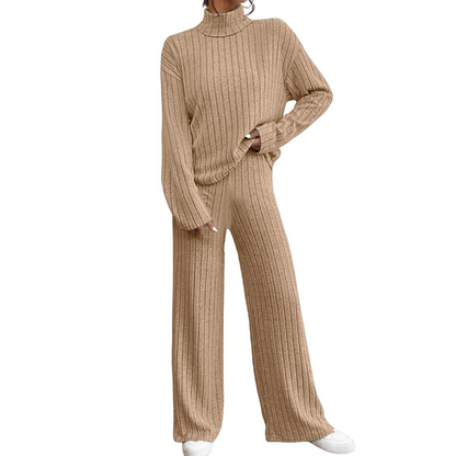 Women's Cozy Ribbed Knit 2-Piece Set