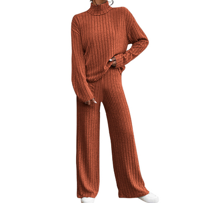 Women's Cozy Ribbed Knit 2-Piece Set