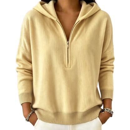 Women's Half Zip Hooded Sweatshirt