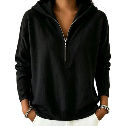 Women's Half Zip Hooded Sweatshirt