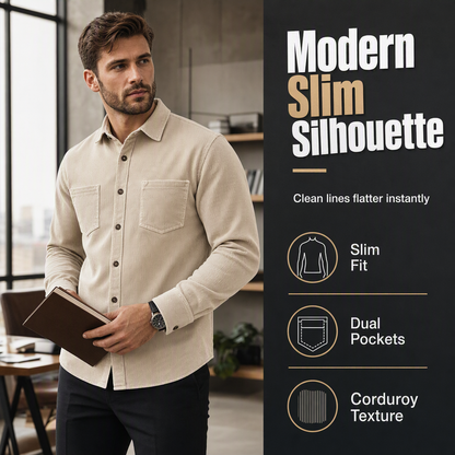 👔Men's Casual Corduroy Shirt Jacket – Classic Texture Meets Everyday Comfort