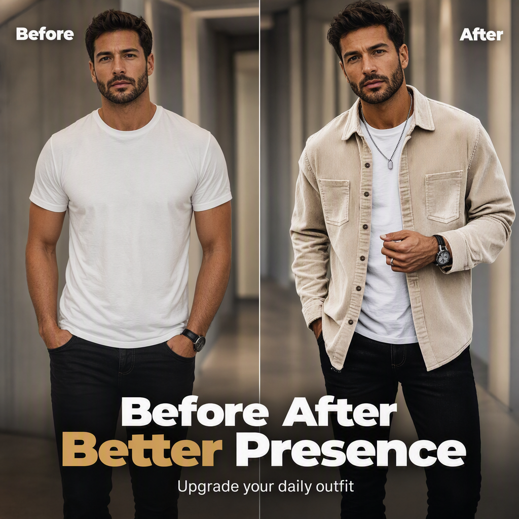 👔Men's Casual Corduroy Shirt Jacket – Classic Texture Meets Everyday Comfort