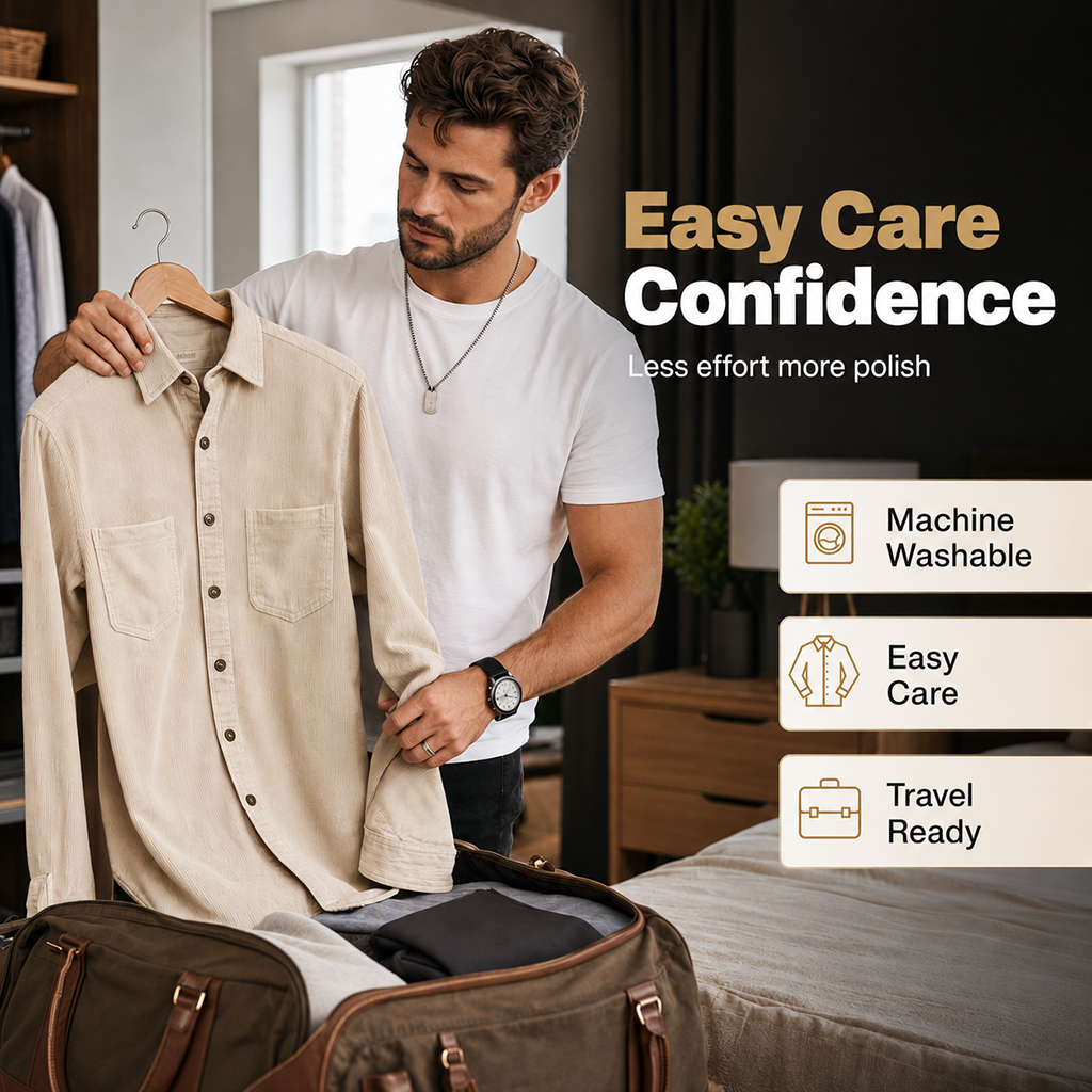 👔Men's Casual Corduroy Shirt Jacket – Classic Texture Meets Everyday Comfort