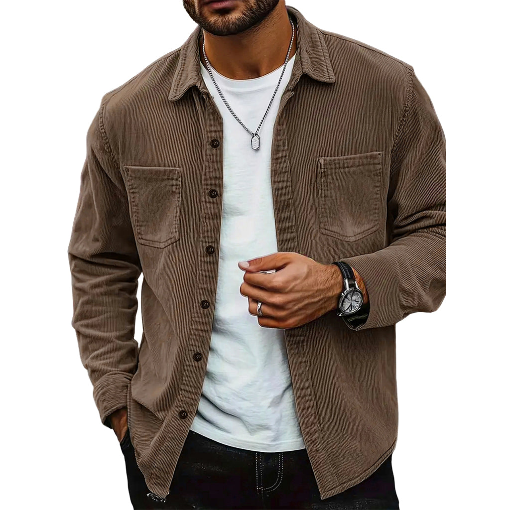 👔Men's Casual Corduroy Shirt Jacket – Classic Texture Meets Everyday Comfort
