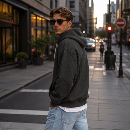 👖 LIMITED-TIME 50% OFF! ✨Men's Knit Quarter-Zip Hoodie Sweatshirt