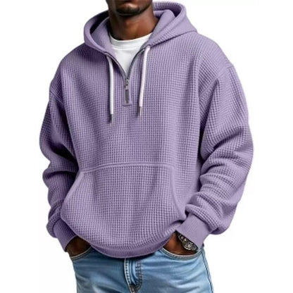 👖 LIMITED-TIME 50% OFF! ✨Men's Knit Quarter-Zip Hoodie Sweatshirt