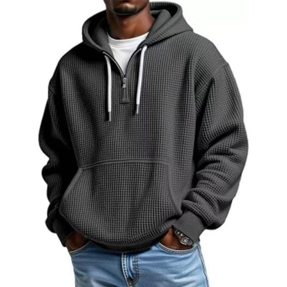 👖 LIMITED-TIME 50% OFF! ✨Men's Knit Quarter-Zip Hoodie Sweatshirt