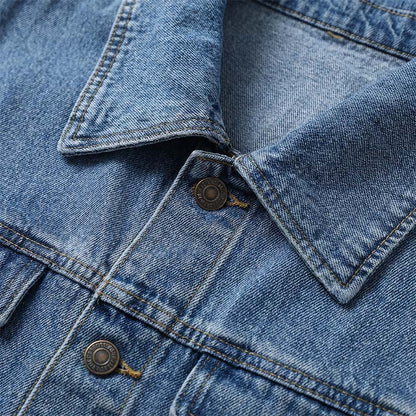 Women’s Casual Longline Button-Up Denim Coat