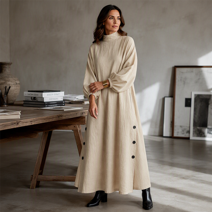 Women's Loose Long Sleeve Maxi Dress