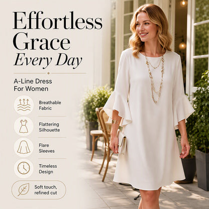 Women's Ruffle Bell Sleeve Dress