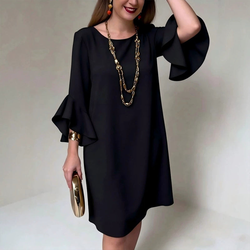 Women's Ruffle Bell Sleeve Dress