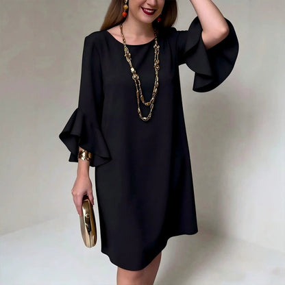 Women's Ruffle Bell Sleeve Dress