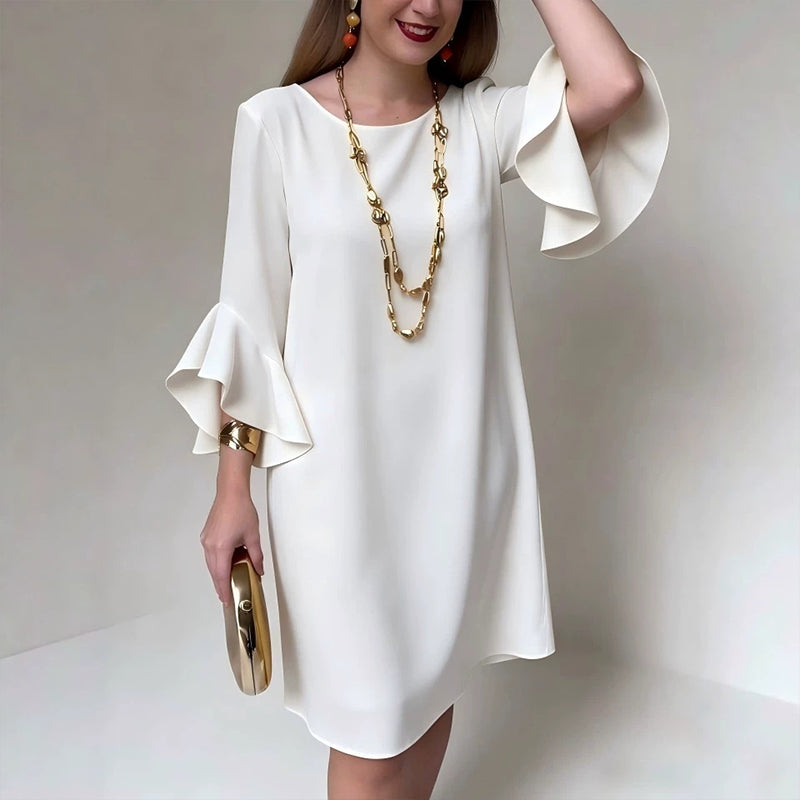 Women's Ruffle Bell Sleeve Dress