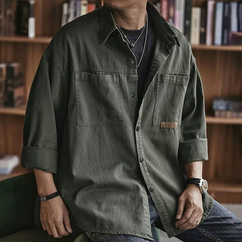 Men's Long Sleeve Loose-Fit Utility Shirt