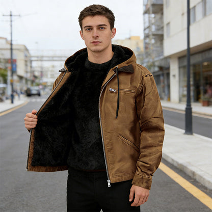 ⌛Limited-Time Offer🛍️Men's Warm Hooded Work Jacket