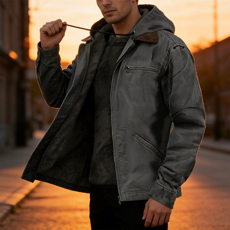 ⌛Limited-Time Offer🛍️Men's Warm Hooded Work Jacket