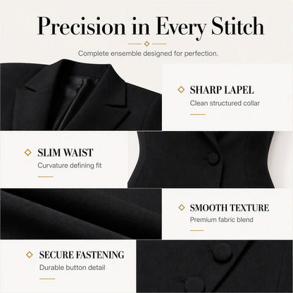 Women's Elegant Asymmetrical Single Breasted Blazer Dress