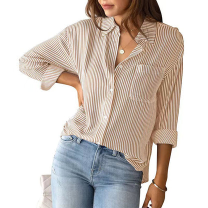 Women Casual Striped Shirt