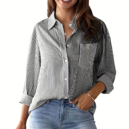 Women Casual Striped Shirt