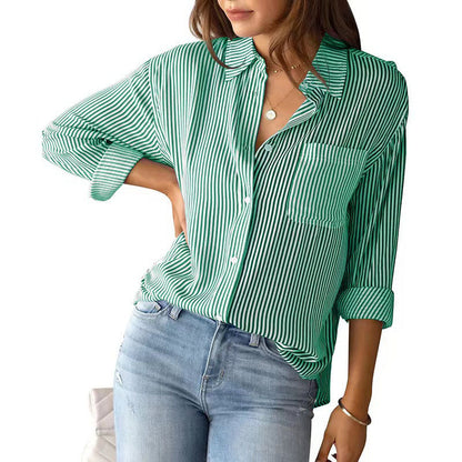 Women Casual Striped Shirt