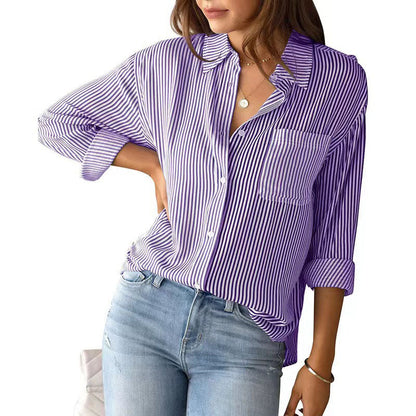 Women Casual Striped Shirt