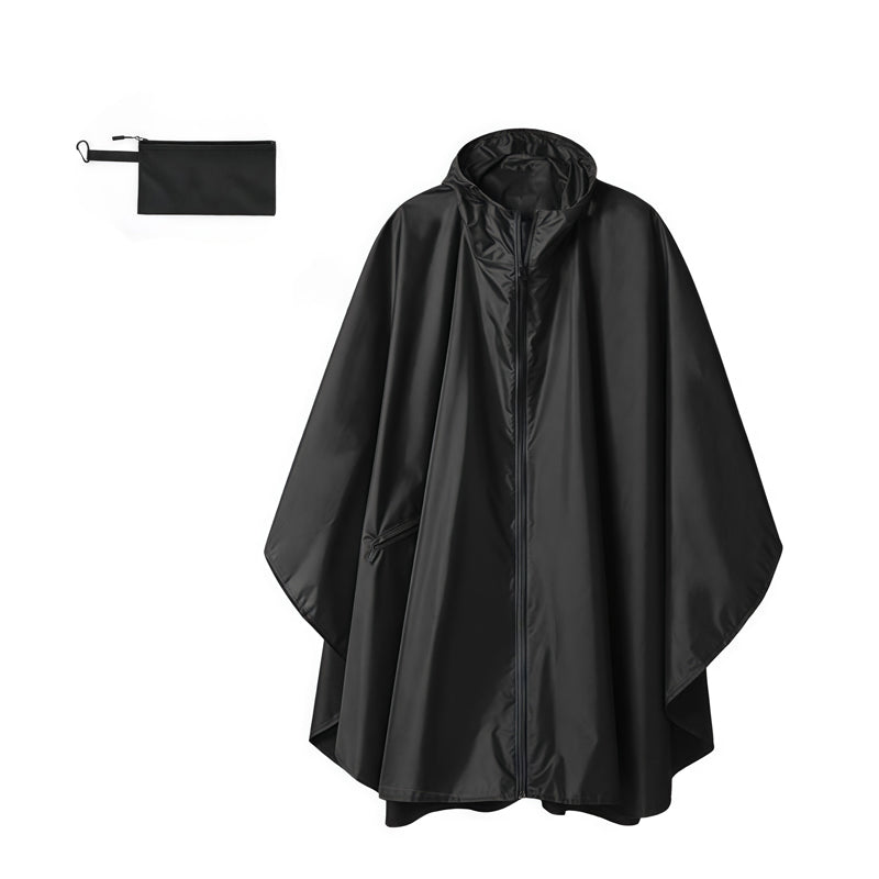 Unisex Waterproof Lightweight Hooded Rain Poncho