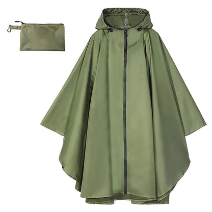 Unisex Waterproof Lightweight Hooded Rain Poncho