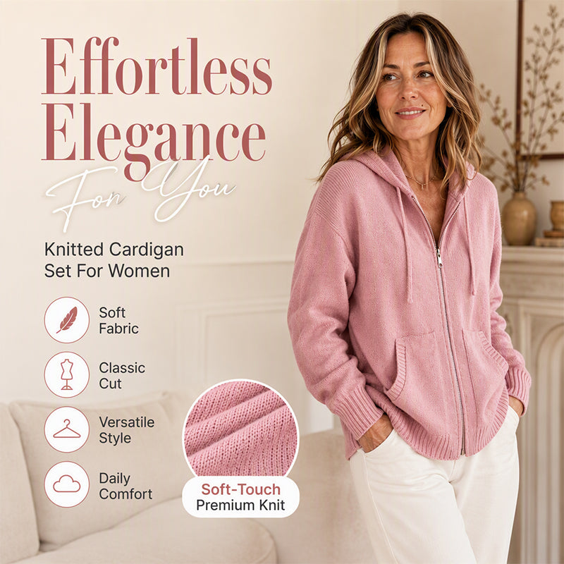 Women's Loose Hooded Knit Cardigan
