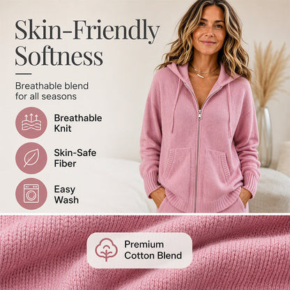 Women's Loose Hooded Knit Cardigan
