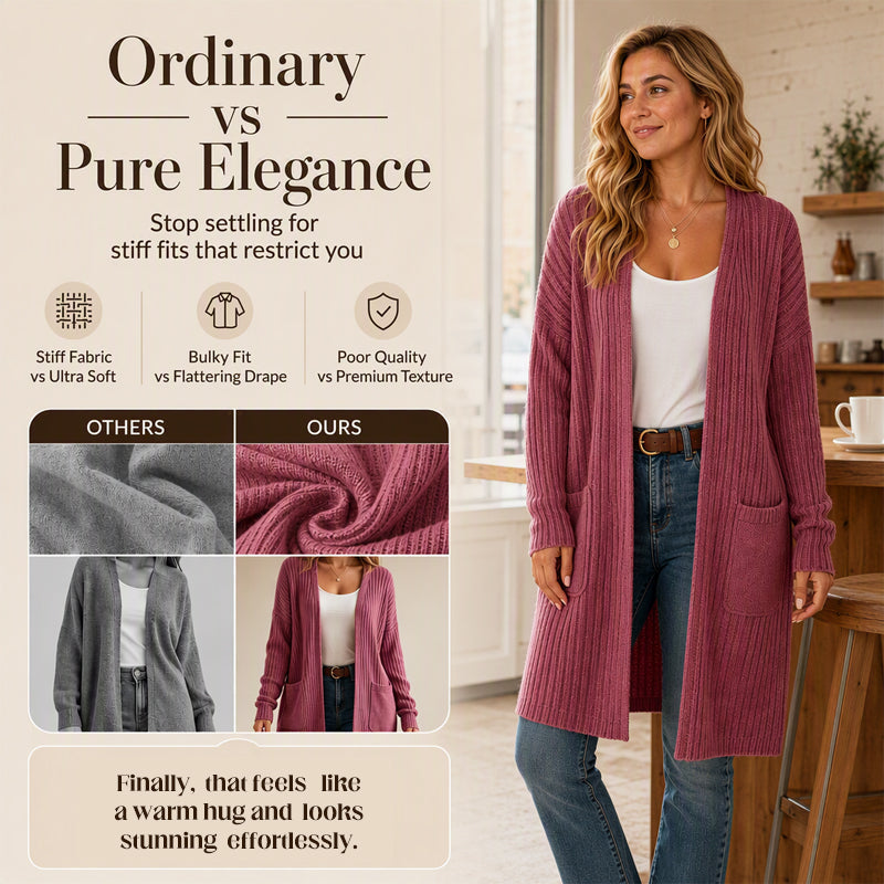 Women's Ribbed Knit Cardigan