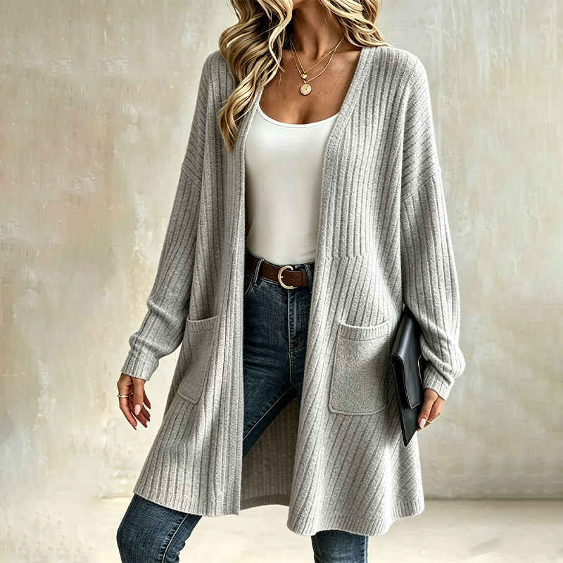 Women's Ribbed Knit Cardigan