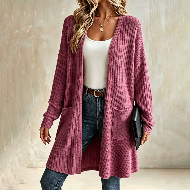 Women's Ribbed Knit Cardigan