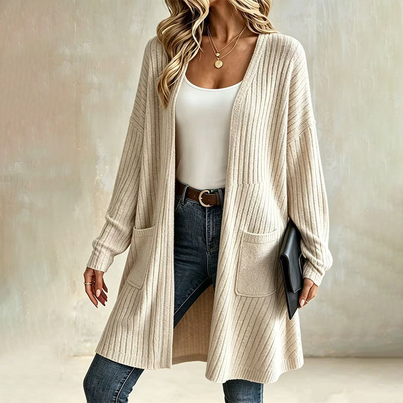 Women's Ribbed Knit Cardigan