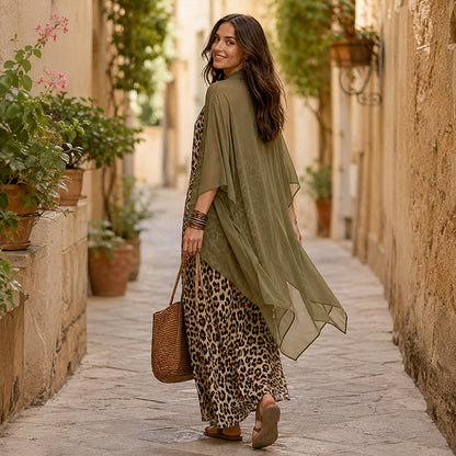 ⌛Limited-Time Offer🛍️Women's Chic Flowy Maxi Dress and Cover-Up Set