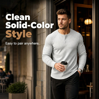 Men's Slim Fit Henley Shirt