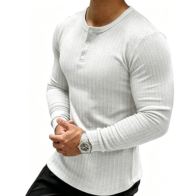 Men's Slim Fit Henley Shirt