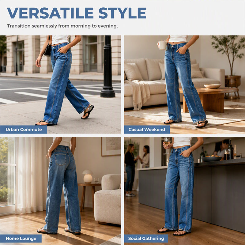 ⌛Limited-Time Offer🛍️Women's Wide-Leg Stretchy Jeans
