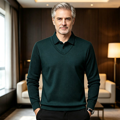 ⌛Limited-Time Offer🛍️Men's False Two-Piece Long Sleeve Top