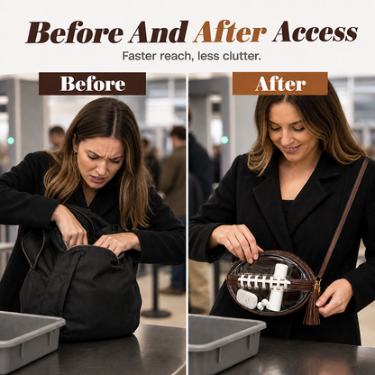 🏈 Clear Football-Shaped Crossbody Bag – Game-Day Style Meets Everyday Convenience ✨