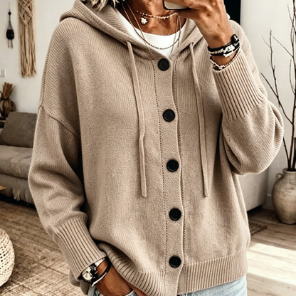 Women's Hooded Knit Cardigan