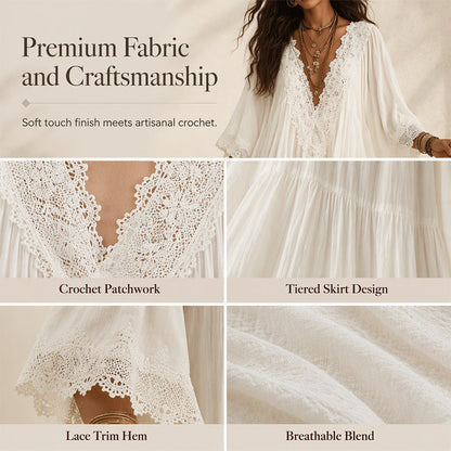 Women’s Summer Lace V-Neck Loose Dress