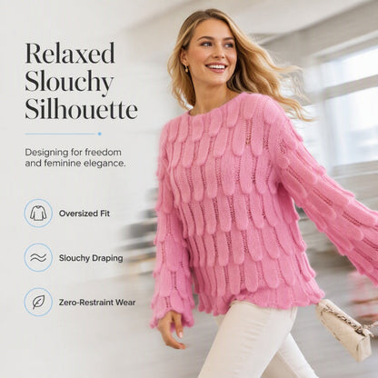 🍁New Fall Collection-Women's Hollow Out Slouchy Knit Sweater