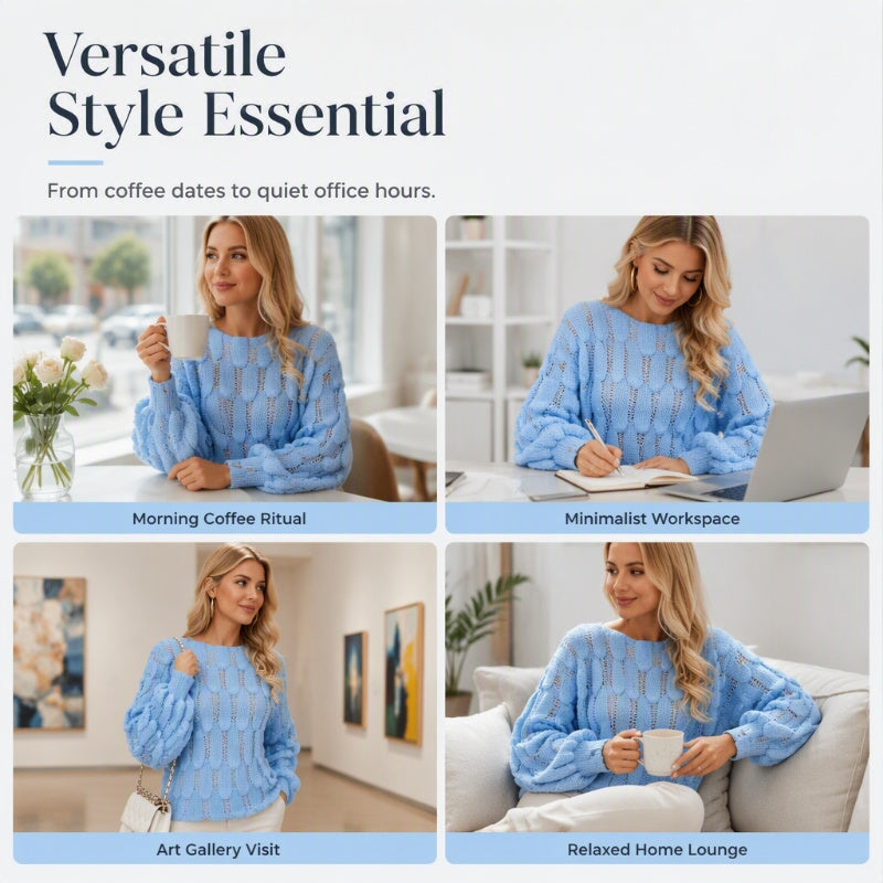 🍁New Fall Collection-Women's Hollow Out Slouchy Knit Sweater