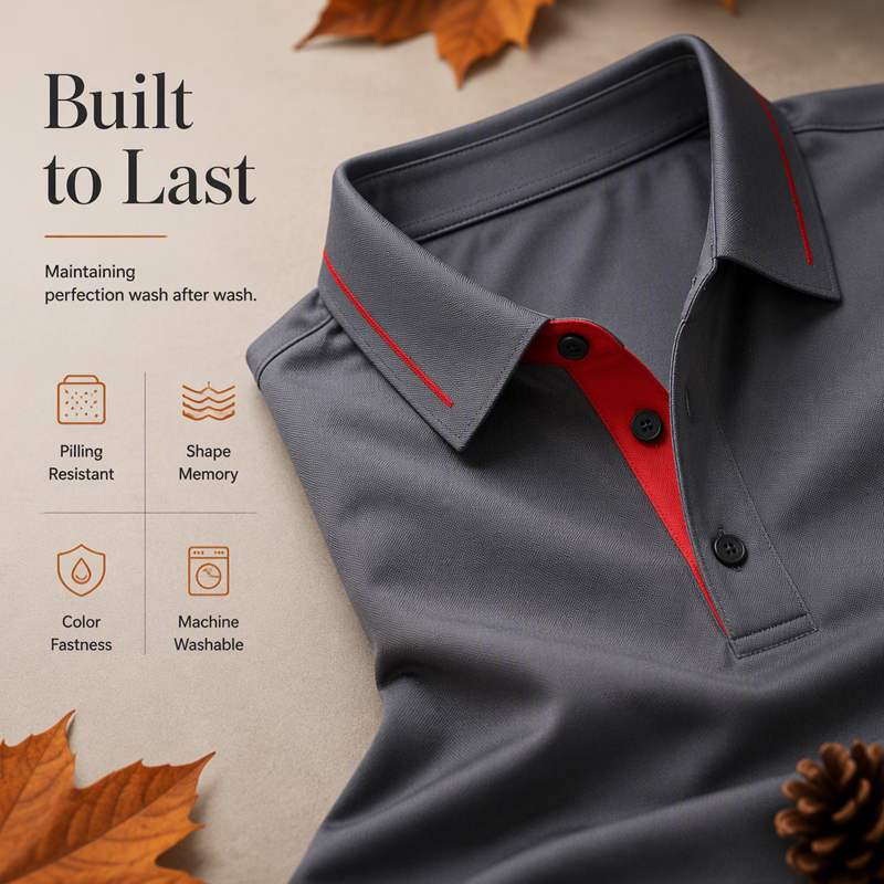 Men's Long Sleeve Contrast Collar Top