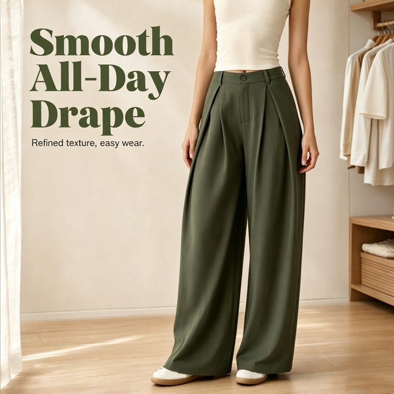 Women's Pleated Wide Leg Pants