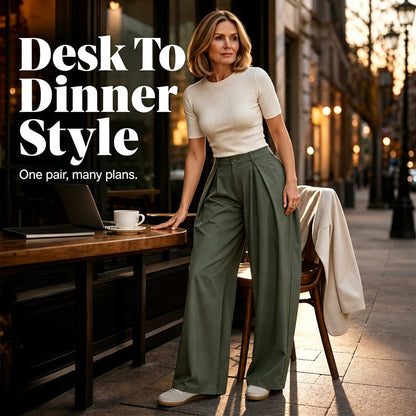 Women's Pleated Wide Leg Pants
