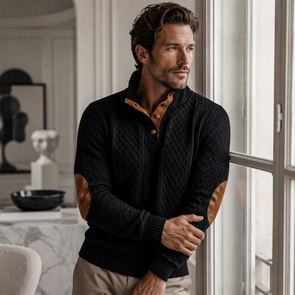 Men's Casual Loose Jacquard Sweatshirt