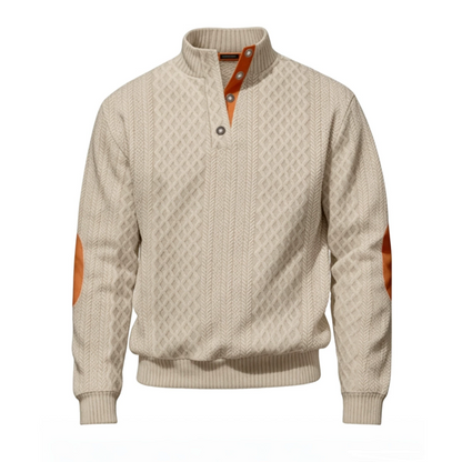 Men's Casual Loose Jacquard Sweatshirt