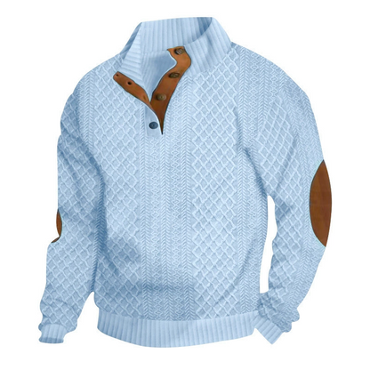 Men's Casual Loose Jacquard Sweatshirt