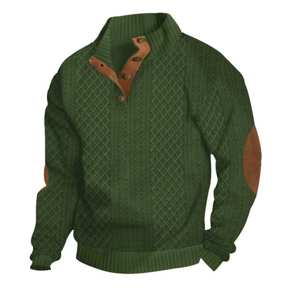 Men's Casual Loose Jacquard Sweatshirt
